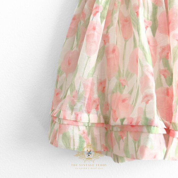 NWT Pretty Girls Embroidered Smocked Dress Boutique Special Occassion Formal 7Y - Picture 6 of 6